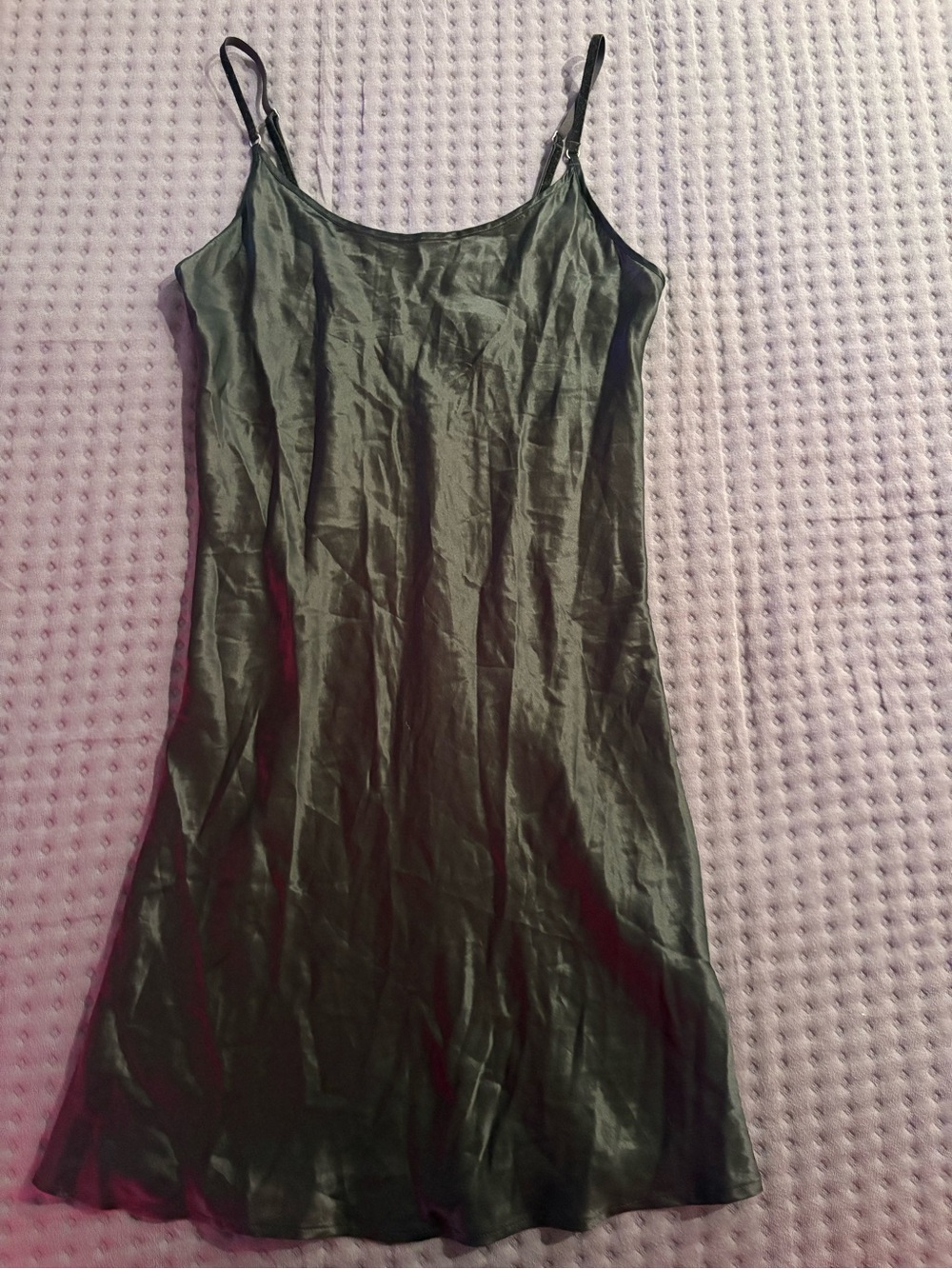 Victoria's Secret Olive Green Satin Slip Camisole